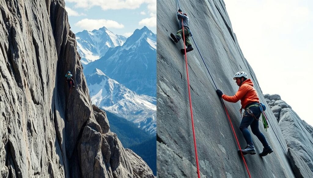 Free Climbing vs. Aid Climbing